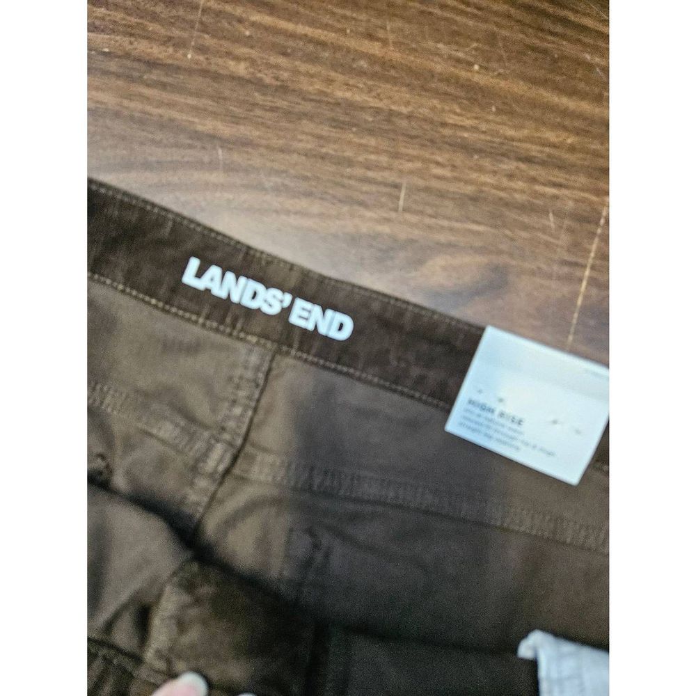 Lands End New Tags High Rise Straight Brown Corduroy Pants size 18 - Picture 5 of 7